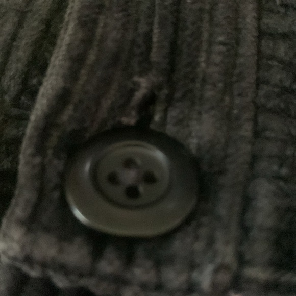 Men’s corduroy black pants with button, zipper, and pockets. - Picture 7 of 11